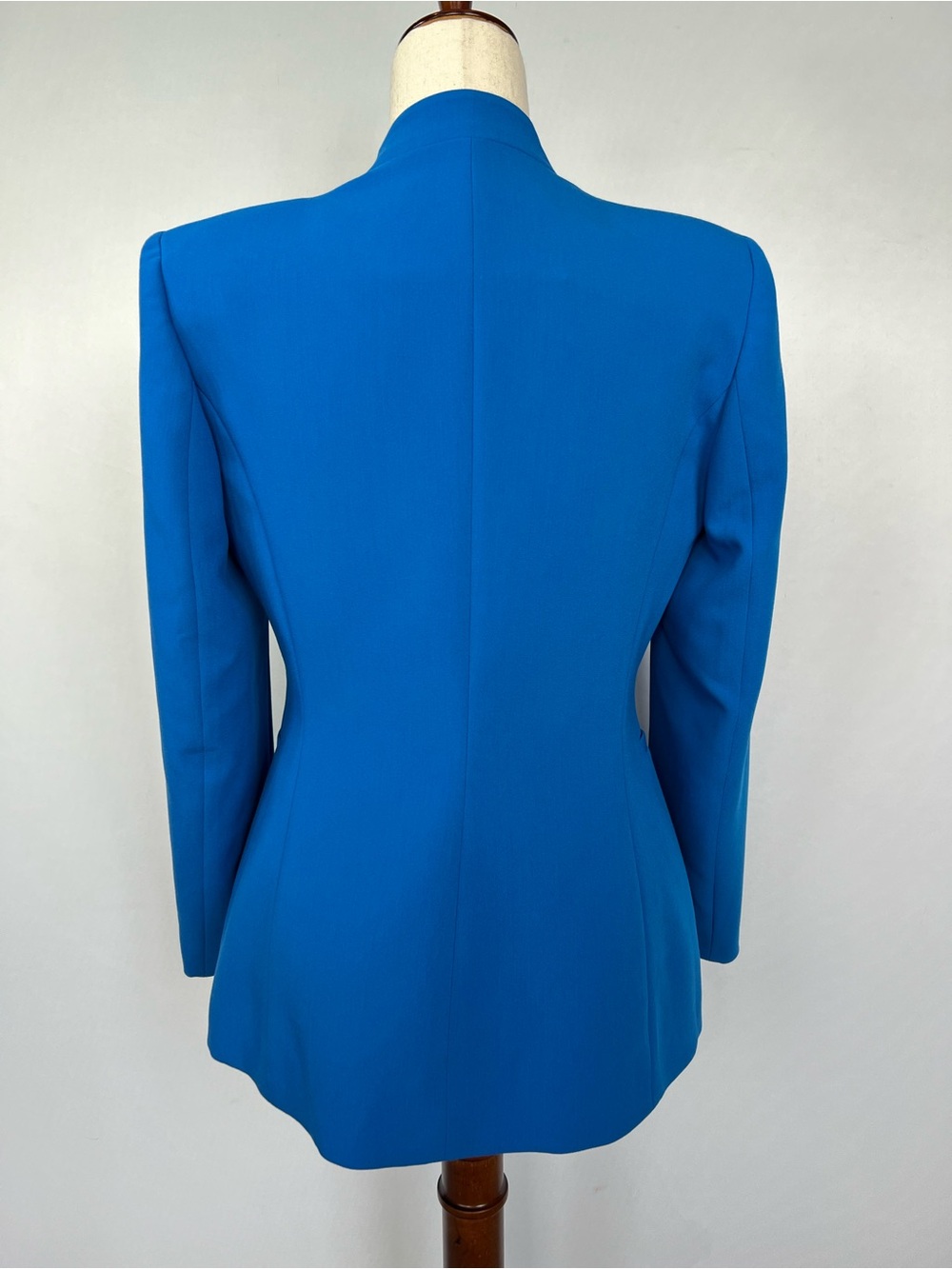 ZARA Electric Cobalt Royal Blue Collarless Blazer Tailored Open Front Jacket - Picture 6 of 13